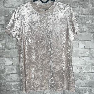 DKNY Vintage Crush Velvet Shirt | Size Small | soft top
